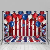Aperturee - Aperturee American Flag Balloons Birthday Cake Smash Backdrop